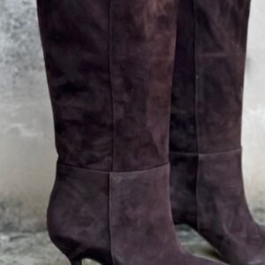 מגף זמש חום שוקולד