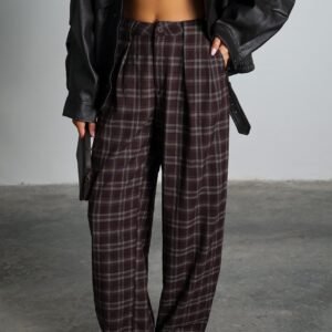 מכנס גסטין משובץ