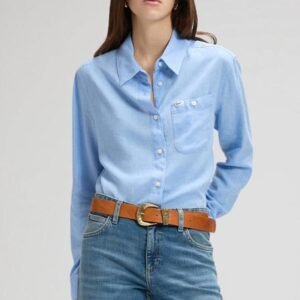 מכופתרת הלוגן תכלת